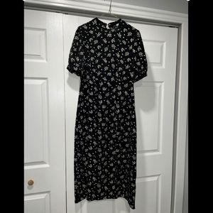 Beautiful Black with White Floral Dress